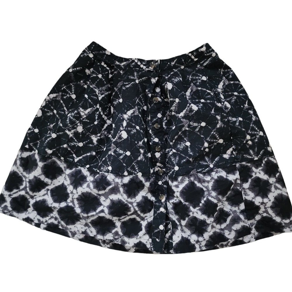 Thakoon for Target Women Black Casual Skirt 4 Tie Dye Front Buttons